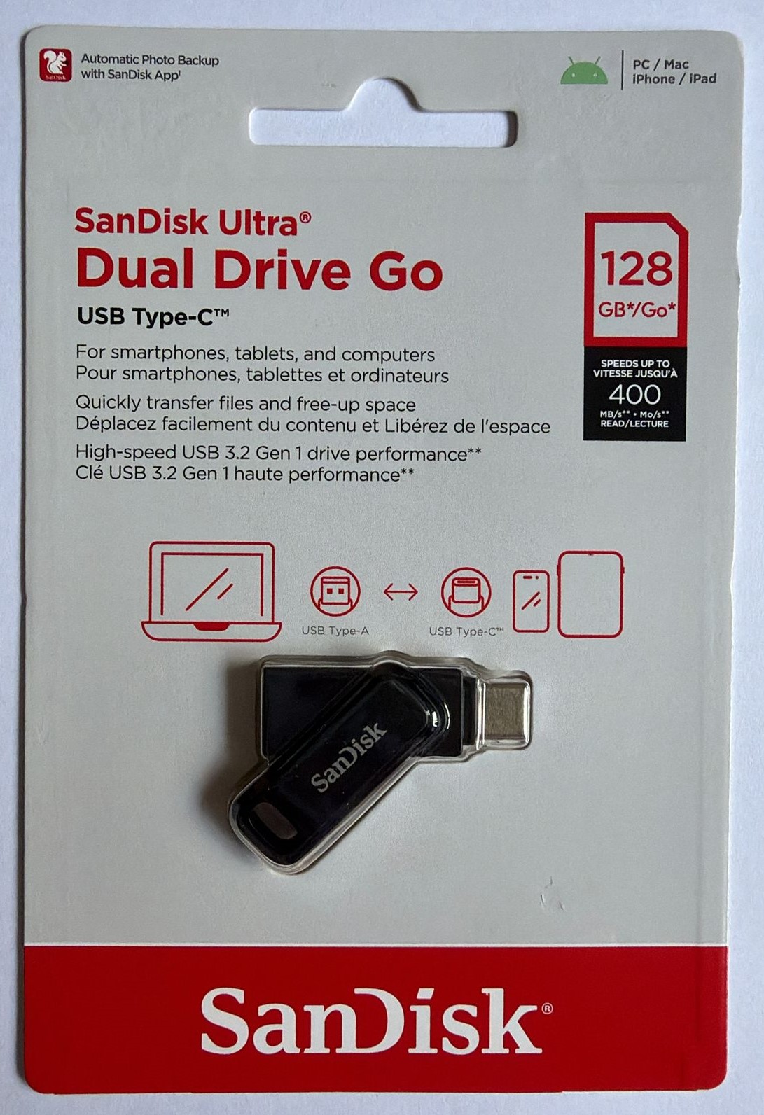 Ultra Dual Drive Go USB 3.1 Type C 128GB